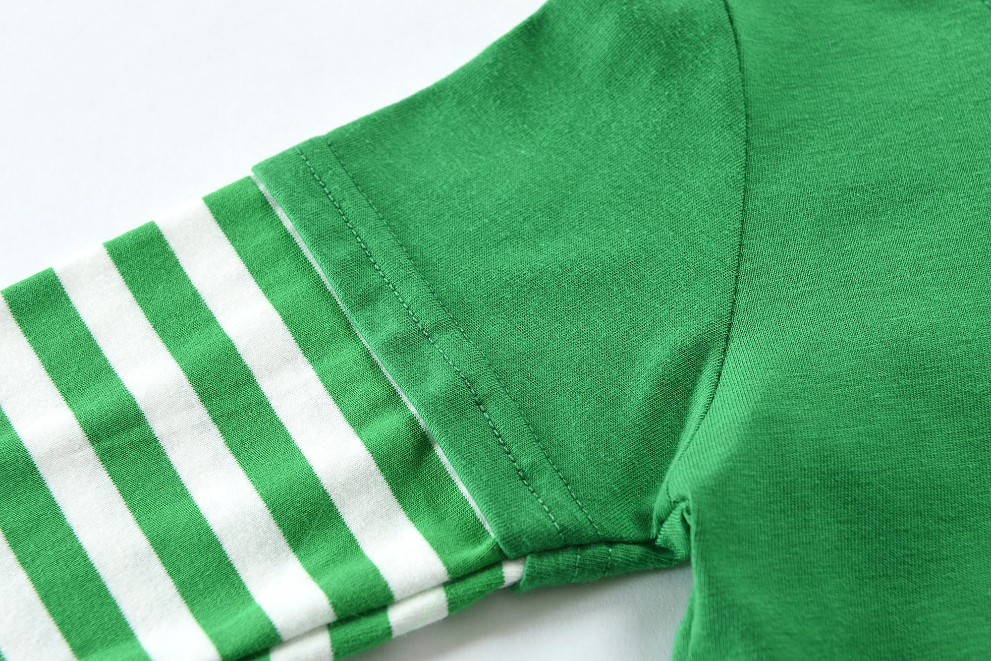 Boys St. Patrick's Day T-Shirt Shamrocks Tee for Toddler Kids Irish Monster Truck Tractor Tops Long Sleeves Green Cotton 2-7T - Image 3