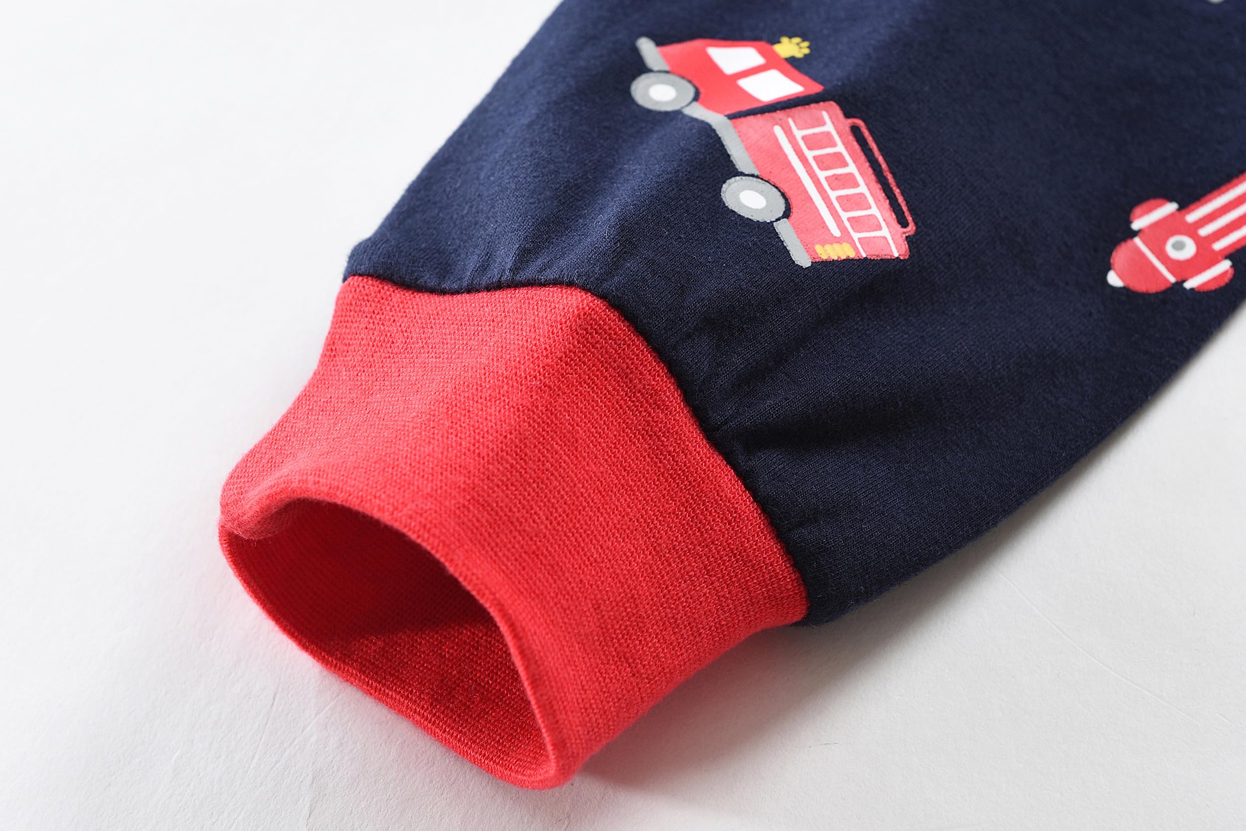 Little Boys Pajamas Fire Truck Kids Train 2 Piece Pjs Dinosaur Sleepwear Toddler Boy Tractor Clothes Sets 2-7 Years - Image 6