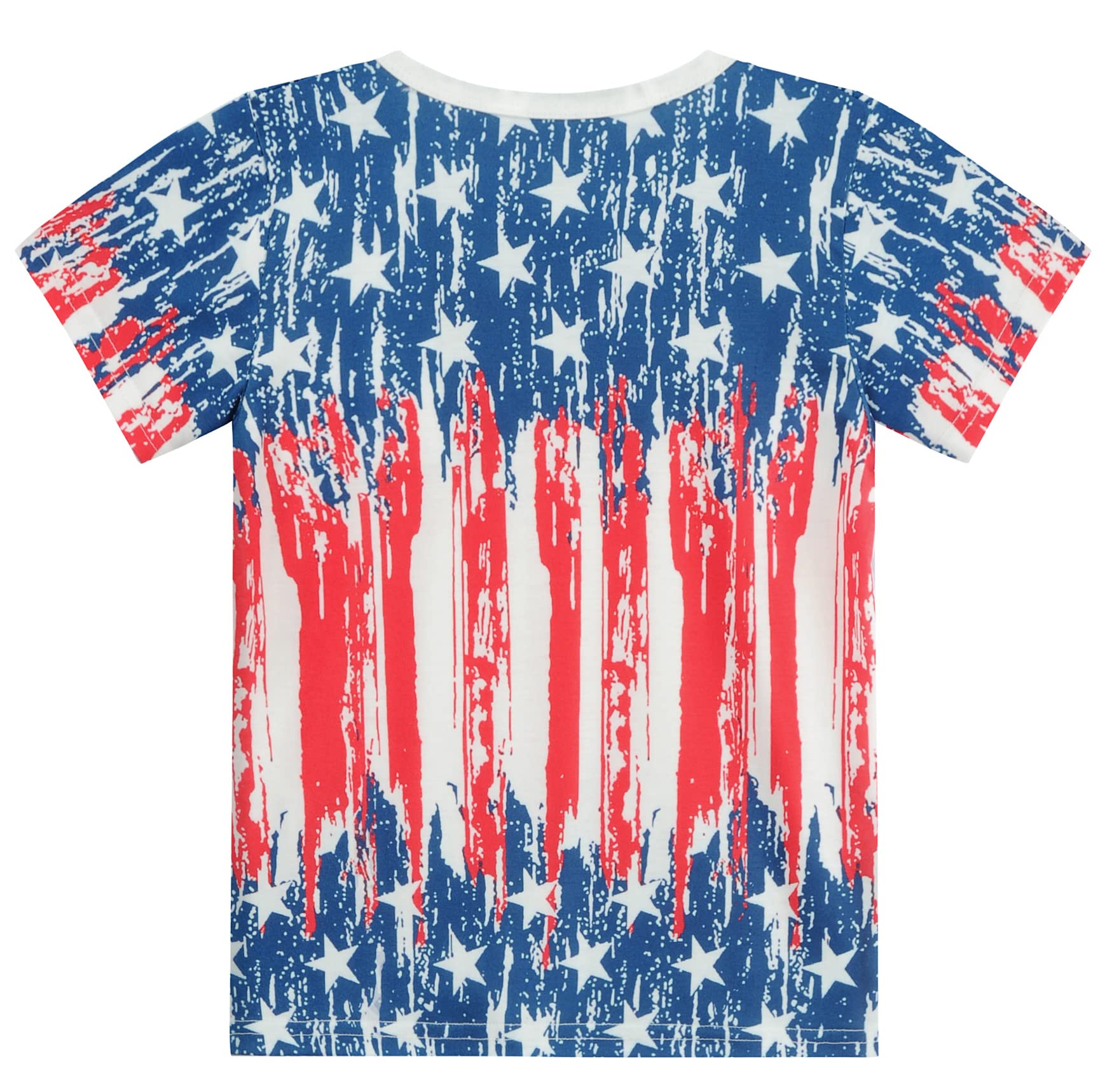 Little Hand Boys American Flag T Shirt 4th of July Independence Day Tee for Boy Patriotic Cotton Stars Stripe Top 2-10 Years - Image 4