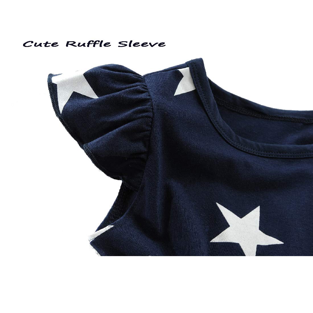 Little Hand Girls 4th of July Dress American Flag Skirt Kids Patriotic Clothes Stripe Sleeveless Tank Dresses 2-8 Years - Image 3