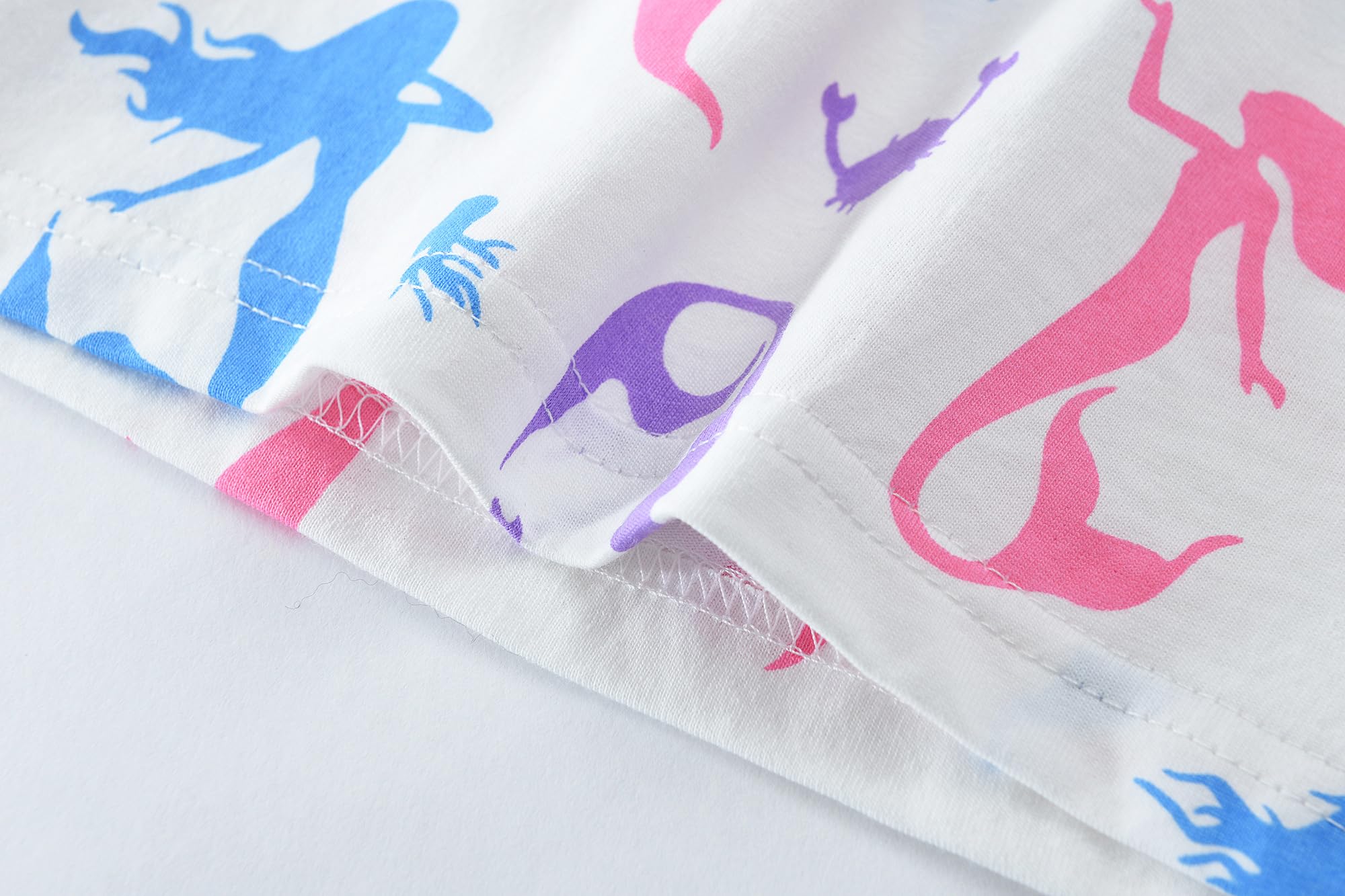 Little Hand Girls Summer Pajamas Toddler Cat Short Sets Unicorn Sleepwear for Kids 2 Piece Dinosaur Pjs Clothes 2-7 Years - Image 5