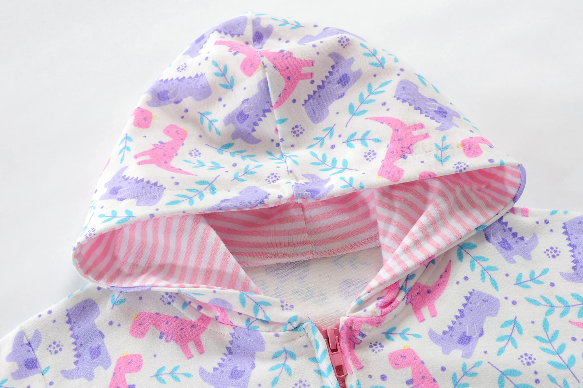 Little Hand Girls Unicorn Hoodies Zip Up Kids Strawberry Jackets Long Sleeve Toddler Dinosaur Sweatshirt Clothes 2-7 Years - Image 3