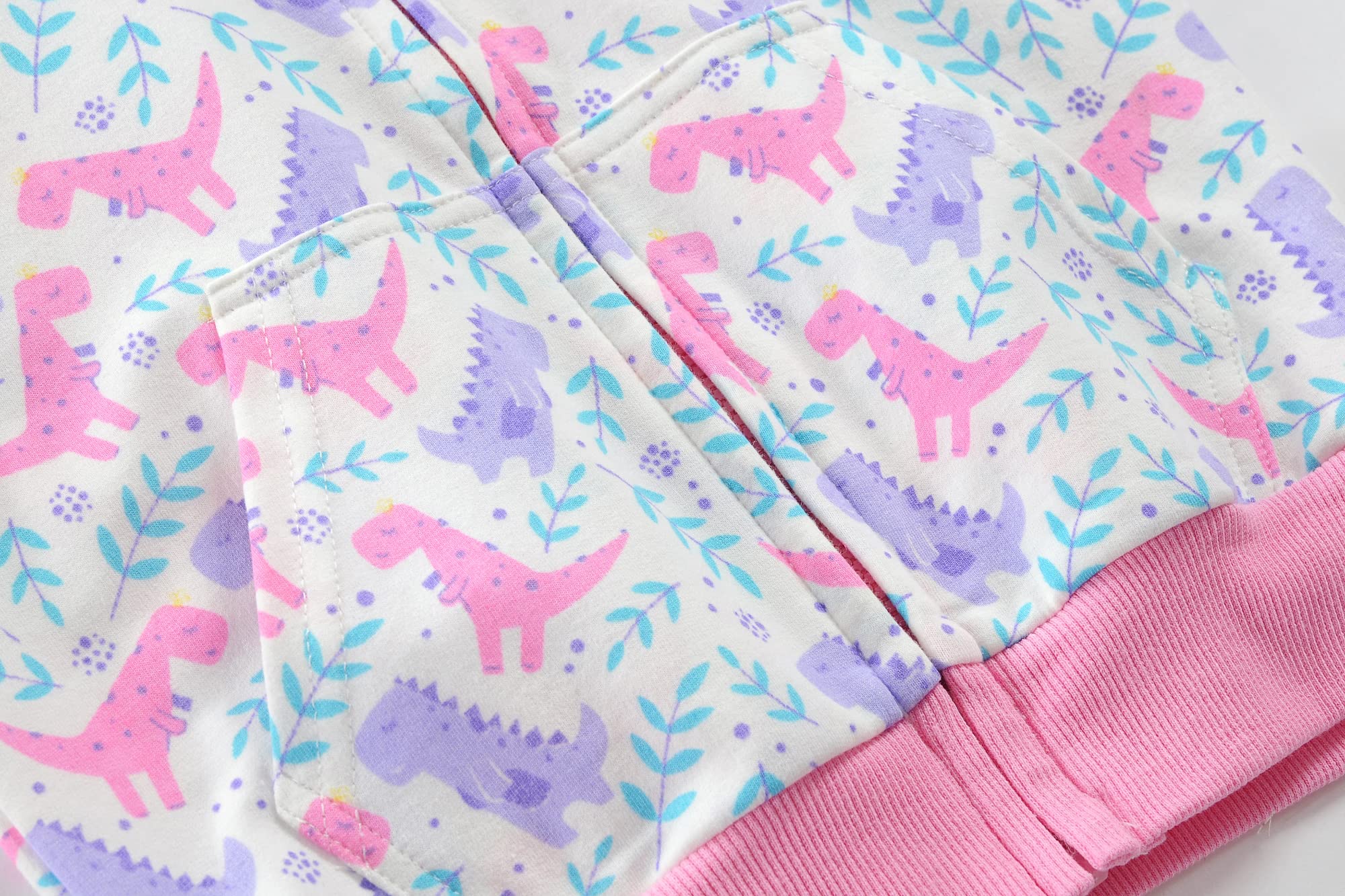 Little Hand Girls Unicorn Hoodies Zip Up Kids Strawberry Jackets Long Sleeve Toddler Dinosaur Sweatshirt Clothes 2-7 Years - Image 4