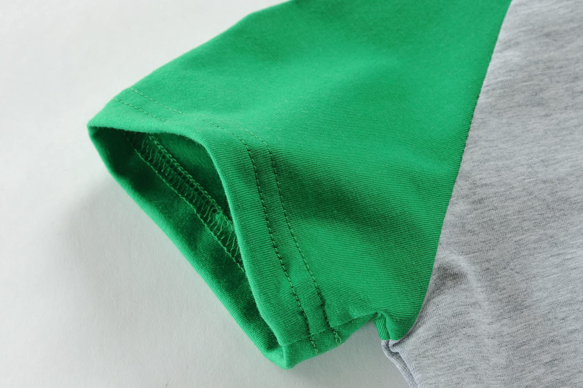 Little Hand St. Patrick's Day Shirts Clover Tees Irish Lucky Shamrock Tractor Short Sleeve Dinosaur T-Shirt for Kid 2-8 Years - Image 6