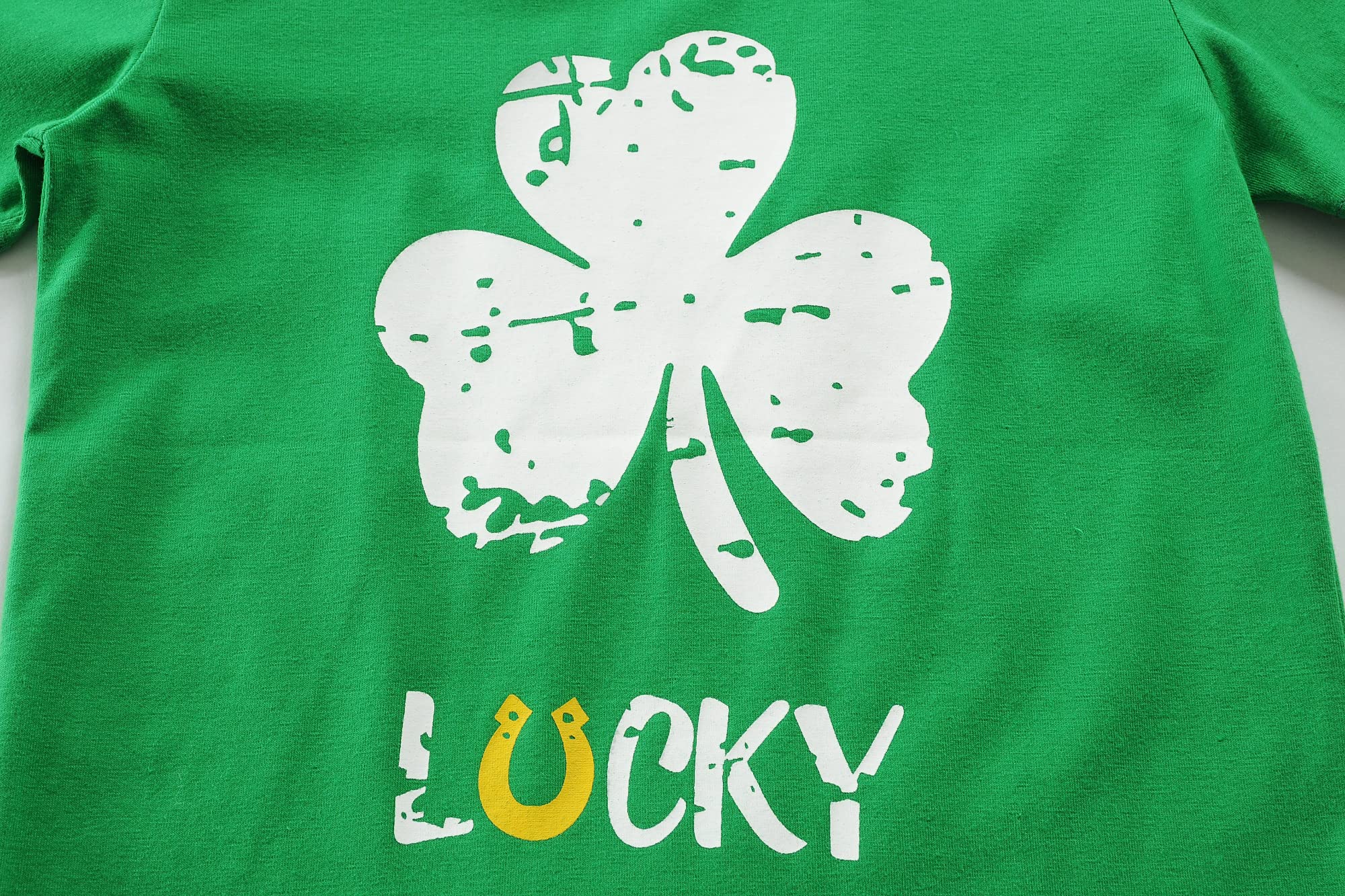 Little Hand St. Patrick's Day Shirts Clover Tees Irish Lucky Shamrock Tractor Short Sleeve Dinosaur T-Shirt for Kid 2-8 Years - Image 4