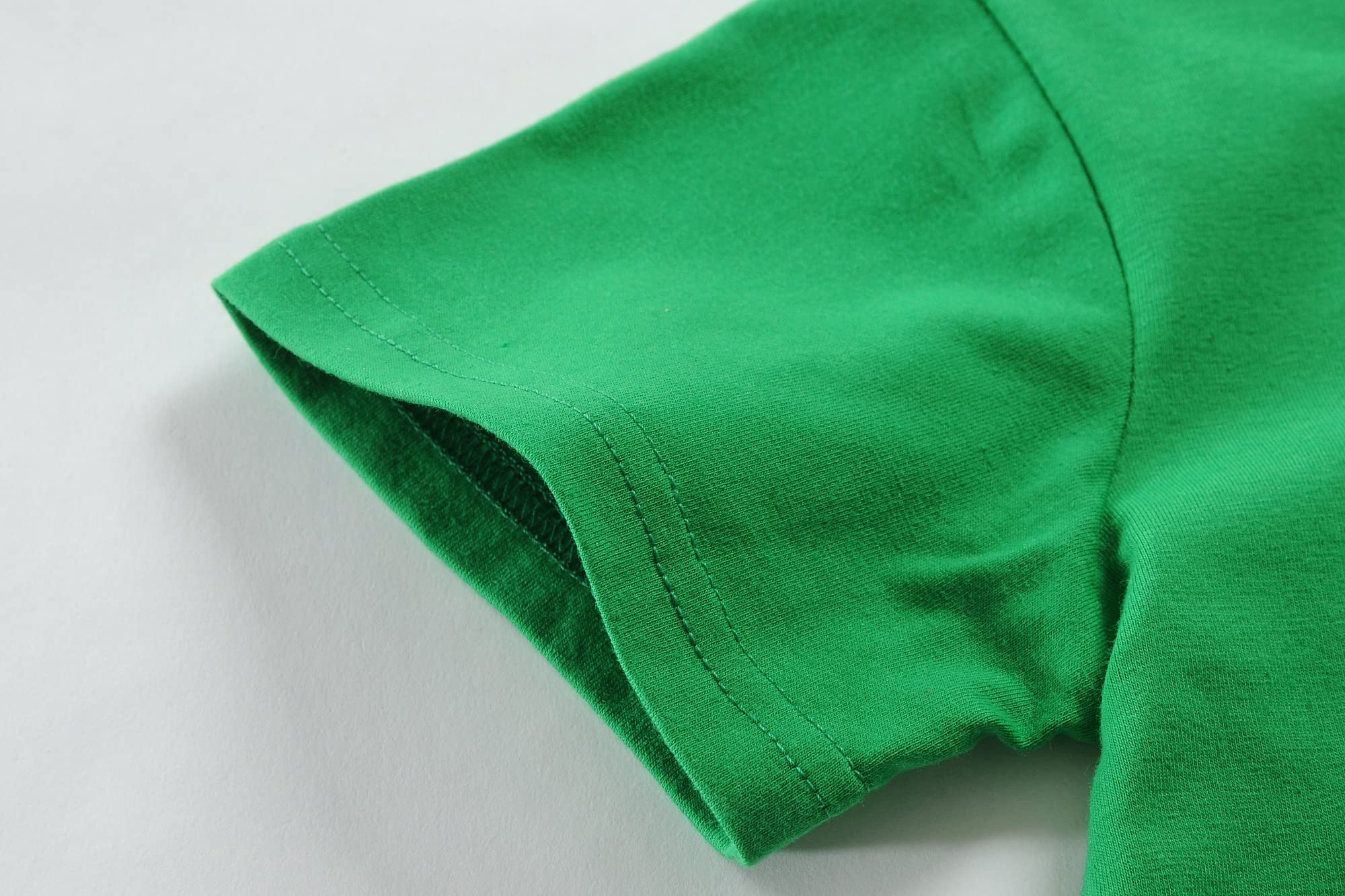 Little Hand St. Patrick's Day Shirts Clover Tees Irish Lucky Shamrock Tractor Short Sleeve Dinosaur T-Shirt for Kid 2-8 Years - Image 6