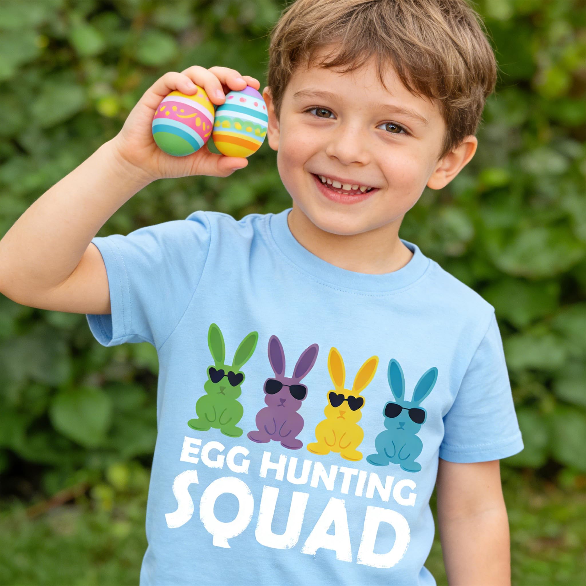 Little Hand Toddler Boys Easter Shirt Tractor Bunny Clothes Dinosaur Tees for Kids Egg Excavator T-Shirt 2-7 Years - Image 3