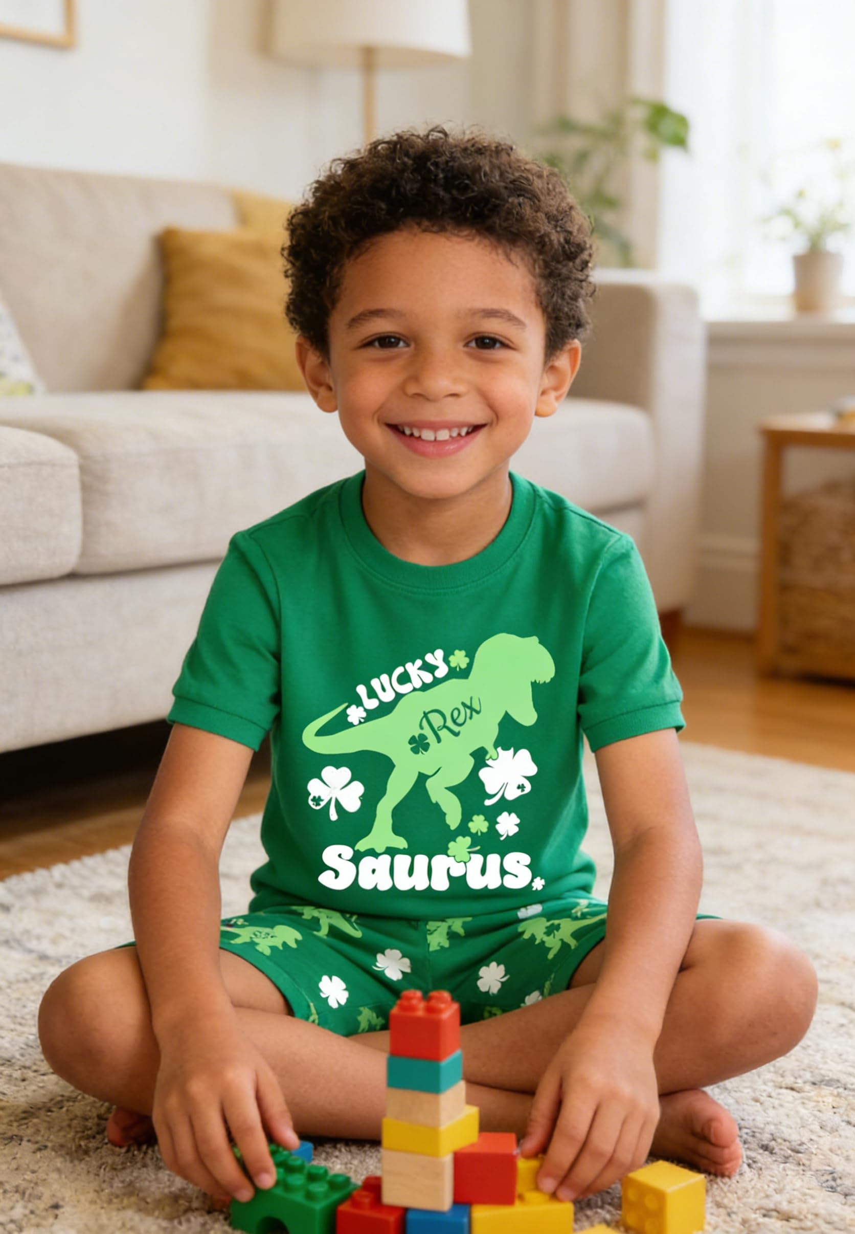 Little Hand Toddler Boys Pajamas Kids Dinosaur Summer PJS Monster Truck Boy Tractor Jammies Hockey Short Sets 2-7 Years - Image 4