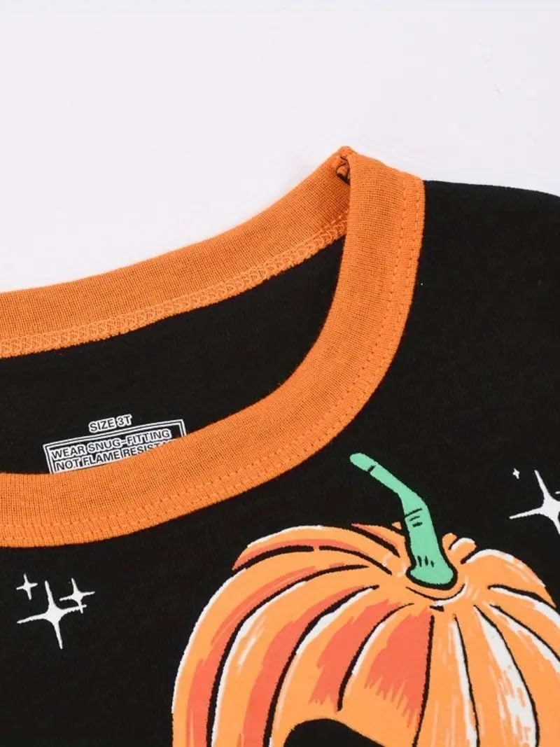 Little Hand Toddler Boys Pajamas Skeleton PJs Glow in The Dark Sleepwear Pant Sets Kids Jammies - Image 4