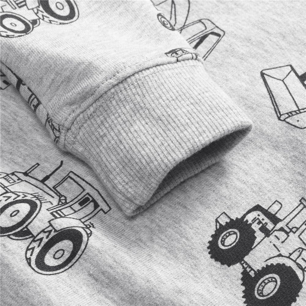 Little Hand Toddler Boys Sweatshirts Long Sleeve Tractor Shirt Dinosaur Pullover Digger Monster Truck Top Tee Kids 2-7 Years - Image 6