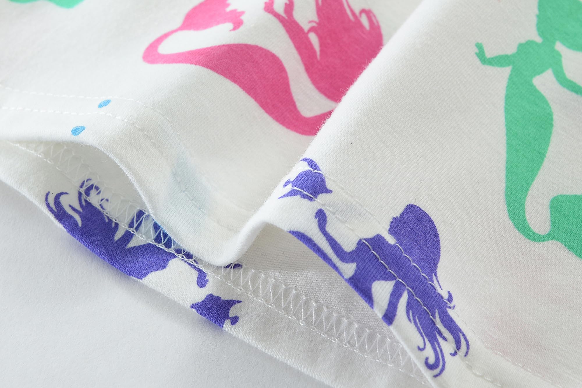 Little Hand Toddler Girls Pajamas Mermaid Cotton Pjs Jammies Fall Winter Long Sleeve Sleepwear Sets for Size 2-7T - Image 4