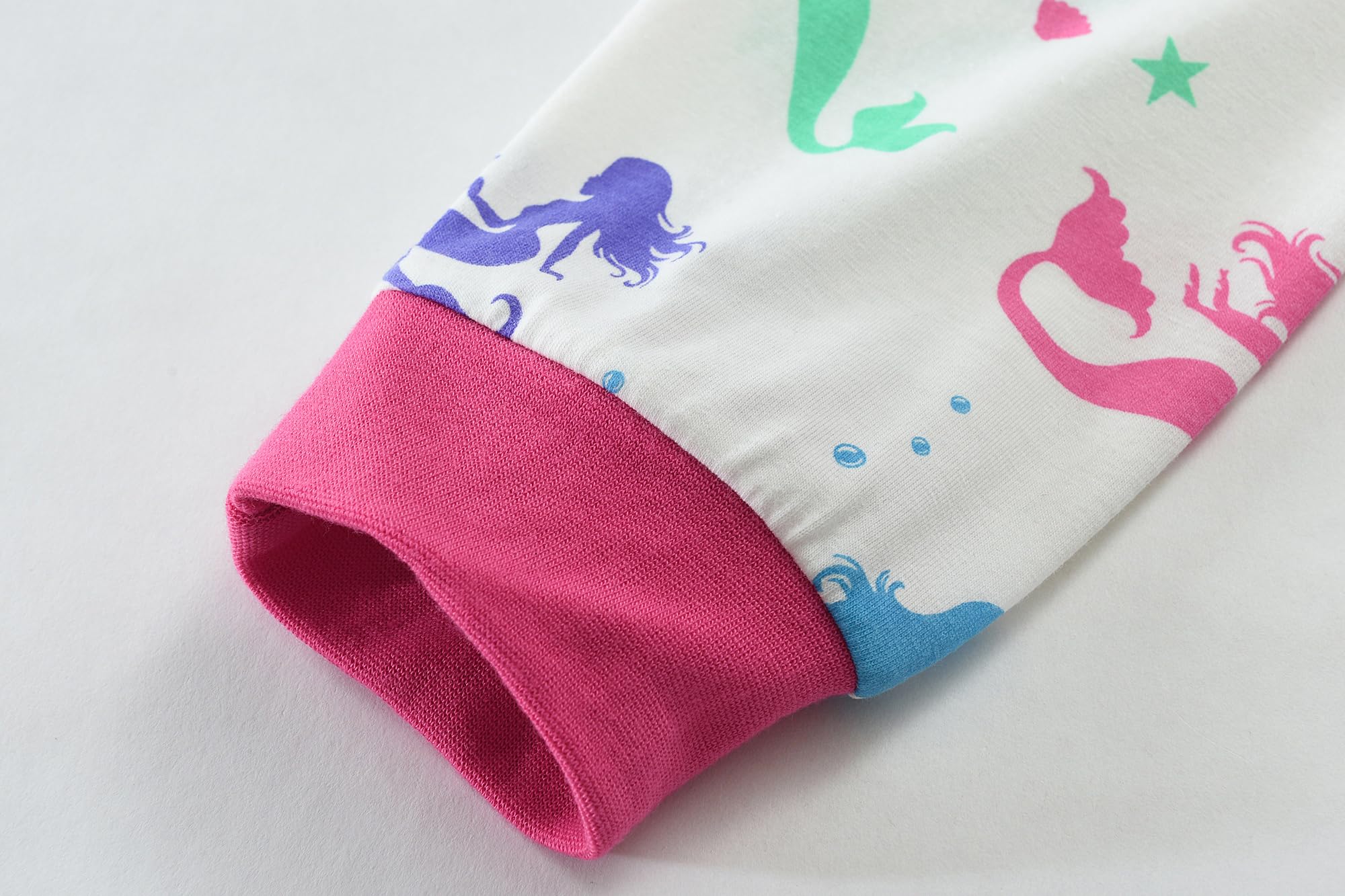 Little Hand Toddler Girls Pajamas Mermaid Cotton Pjs Jammies Fall Winter Long Sleeve Sleepwear Sets for Size 2-7T - Image 6